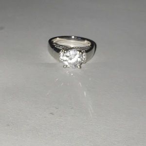 Sterling silver and diamonique ring